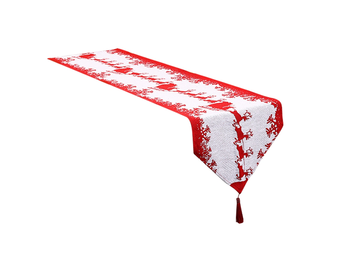 Guarda mesa de Natal com Padrões Temáticos Algodão e Linho para Decoração de Mesa e Festividades | S/MARCA