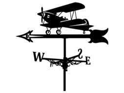 Cata-vento em formato de avião para casa de campo, indicador de direção do vento, kit de montagem para telhado e jardim.