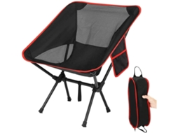 Cadeira de Camping Portátil Ultraleve e Dobrável para Uso Ao Ar Livre, Camping, Piquenique, Pesca, Caminhadas e Muito Mais. AQUAFORGE (vermelho)