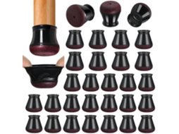 32 Peças Protetores De Pés De Cadeira,almofadas De Silicone Com Feltro Espesso,preto,reduzem Arranhões No Chão Btforus
