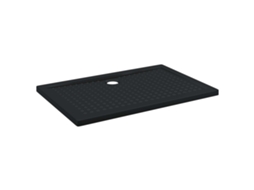 Conjunto 1 Base Do Chuveiro Vidaxl Preto Acrilonitrilo Butadieno Estireno (120 X 80 X 4 Cm)
