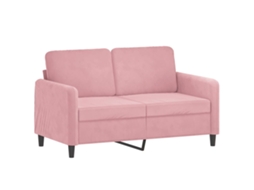 Sofá de 2 lugares veludo VIDAXL rosa (120 cm)