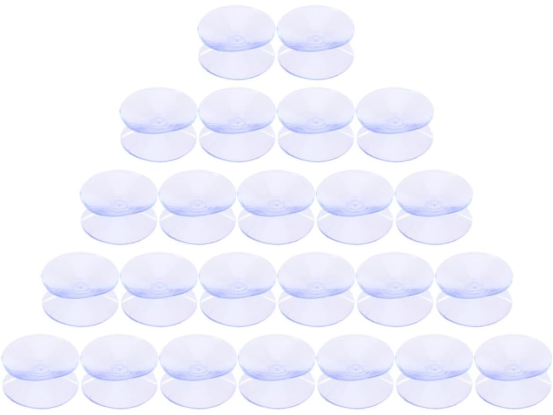 24 Ventosas De Silicone Dupla Face Antiderrapantes Para Mesas Vidro, Resistentes Ao Desgaste, Ideais Para Decoração De