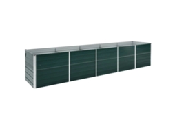 Vidaxl Canteiro Elevado Jardim Aço Galvanizado 400x80x45 Cm Verde