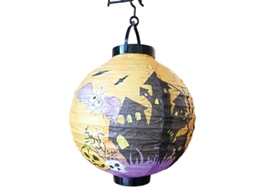 Laxiscreedlanterna De Halloween Com Abóbora Iluminada, Decoração Para A Casa, Suspensa, 8 Polegadas, Papel, Estilo Assustador