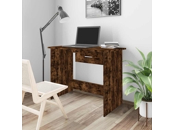Vidaxl Secretária 100x50x76cm Derivados De Madeira Cor Carvalho Fumado