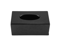 RNEMITERY Caja de Pañuelos Rectangular de Madera Elegancia Natural para Sala Dormitorio Cocina (Negro)