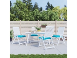 Vidaxl Almofadões Para Cadeira 4 Pcs 40x40x7 Cm Tecido Turquesa