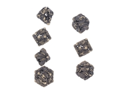 Primerox conjunto de Dados de Latão Oco Poliédrico 7pcs para Rpg e Jogos de Tabuleiro