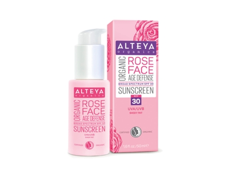 Alteya Organic Rose Face Age Defense Sunscreen SPF30 50ml
