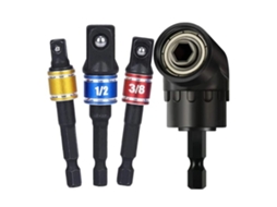 4 adaptadores de broca angular 105° 1/2 3/8 1/4 polegadas com soquete 360° | S/MARCA