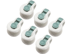 Conjunto De 6 Prendedores Lençol Em Abs Verde, Antiderrapantes, Fáceis De Usar E Remover, Ideais Para Manter Os Lençóis