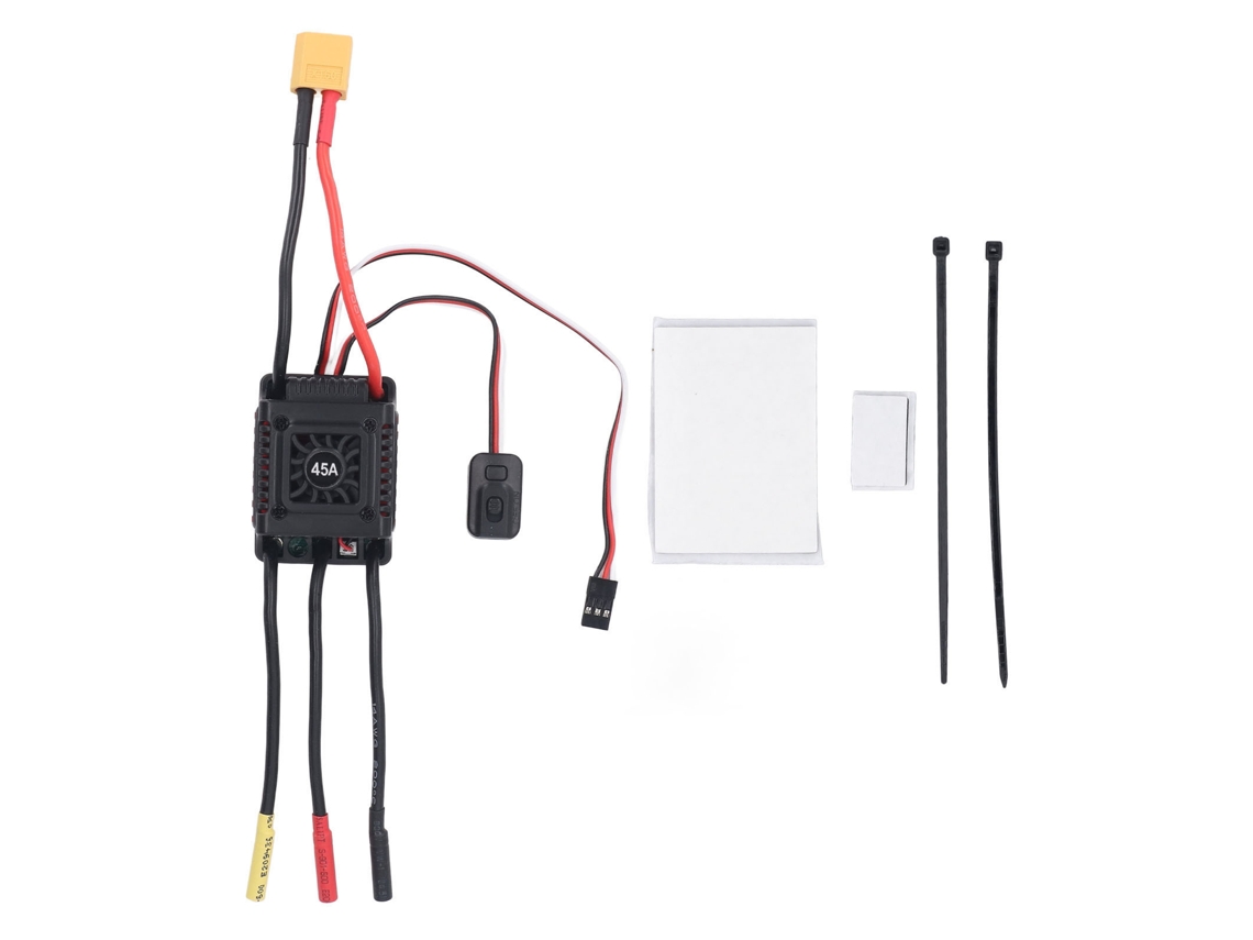 Controlador De Velocidade Elétrônico Brushless Universal 45a Para Carro Rc 1/10