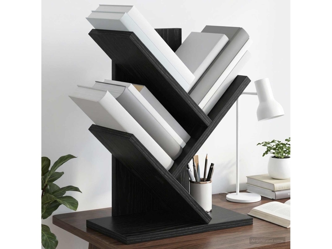 Vidaxl Estante De Livros Em Árvore 3 Níveis 30 X 18 X 40 Cm