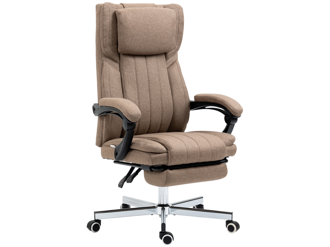 Cadeira de escritório S/MARCA, giratória, marrom, 65x61x108/118 cm, com massagem vibratória