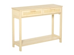 Mesa de Console Mdf Cor Natural Homcom