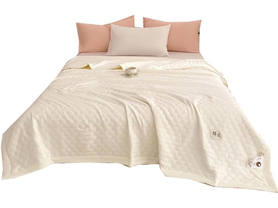 Colcha Acolchoada Fansu Capa de Cama Manta para Ar Condicionado Edredom Algodão Sofá com Estampa Nórdica 200x2