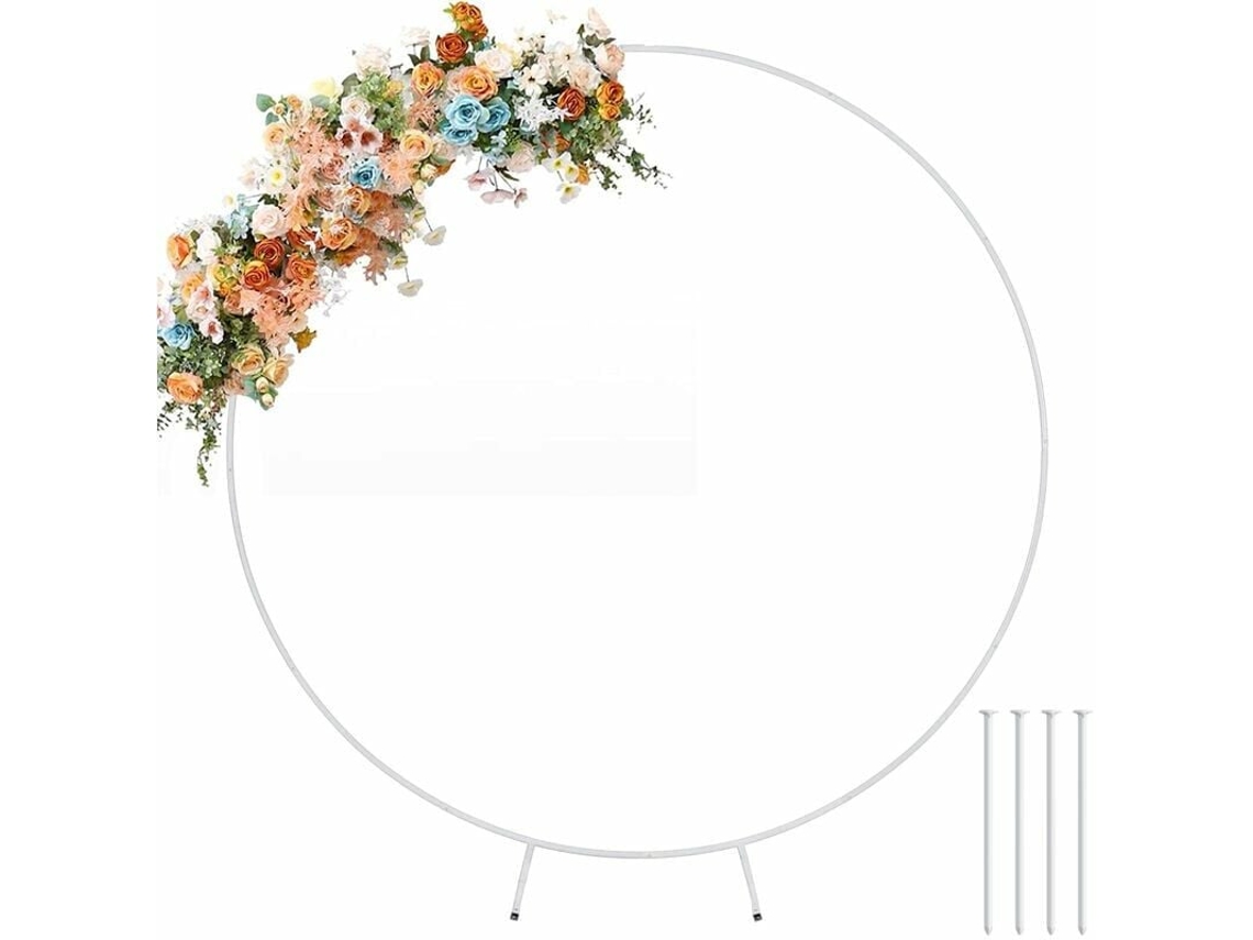 Arco De Casamento Redondo Com Base Estendida, Decoração Versátil Para Celebrações Memoráveis
