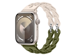 Bracelete Para Apple Watch 42/44/45/46/49mm Verde Oliva Estelar Cuich