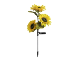 Rebe-luzes De Girassol Solar Ao Ar Livre Com 3 Cabeças De Girassol Led Para Decoração De Pátio Jardim Caminho
