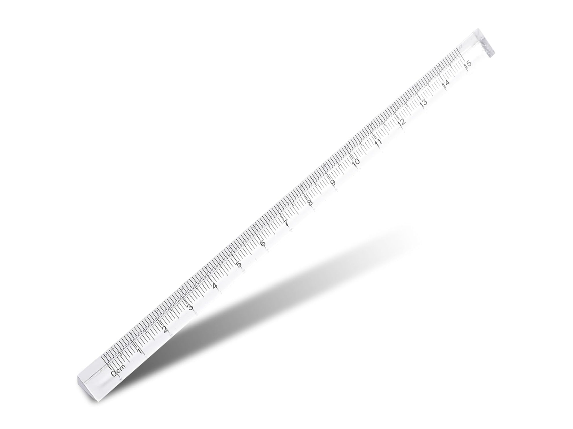Régua Triangular Transparente Wooneky De 15 Cm Para Desenho E Medição