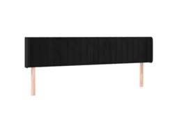 Headboard, Headboards Vidaxl Preto Veludo (203 X 16 X 78/88 Cm)