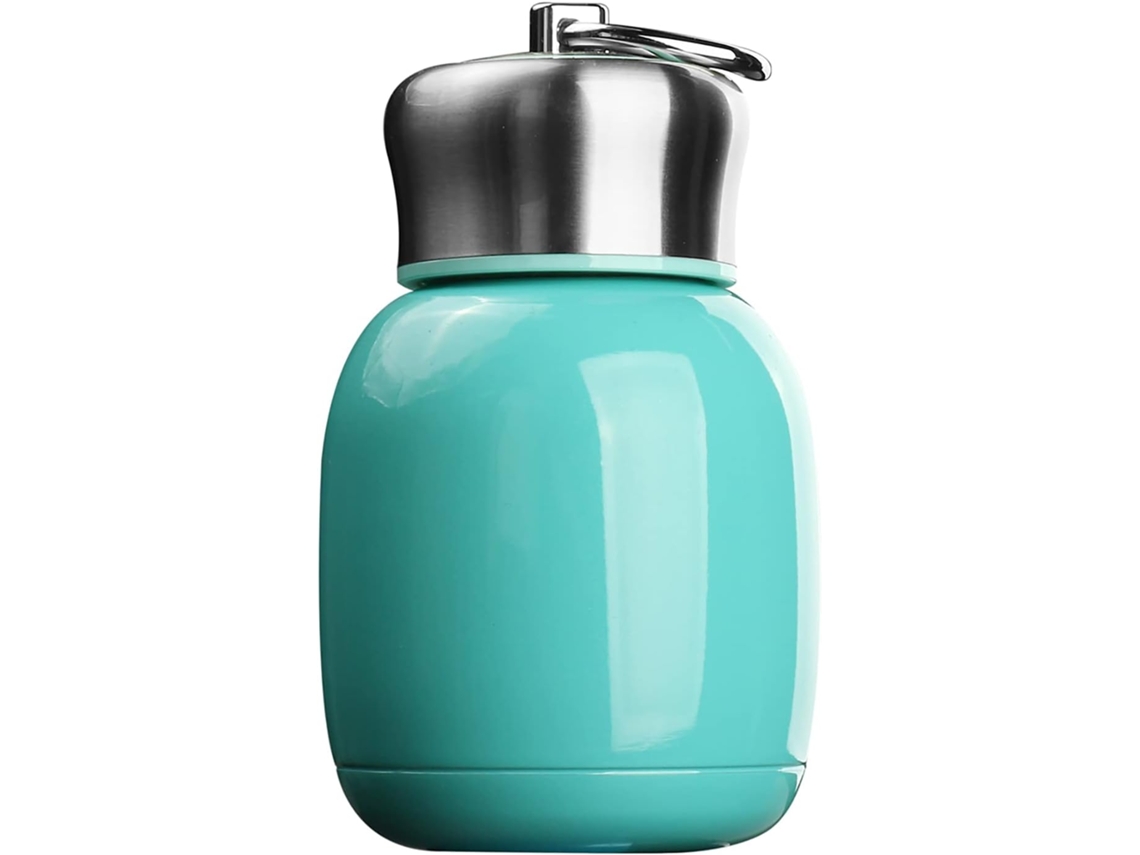 Mini Garrafa Térmica De 200 Ml, Garrafa De Água, Garrafas A Vácuo, Café, Leite, Azul Petróleo Brilvibera