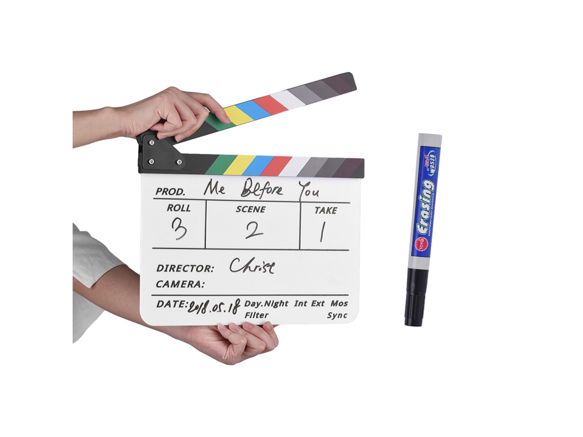 2026 clapperboard Mini Clapboard de Cine Estilo Hollywood Pizarra Preta e Branca