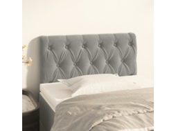 Vidaxl Cabeceira De Cama Veludo 80x7x78/88 Cm Cinzento-claro