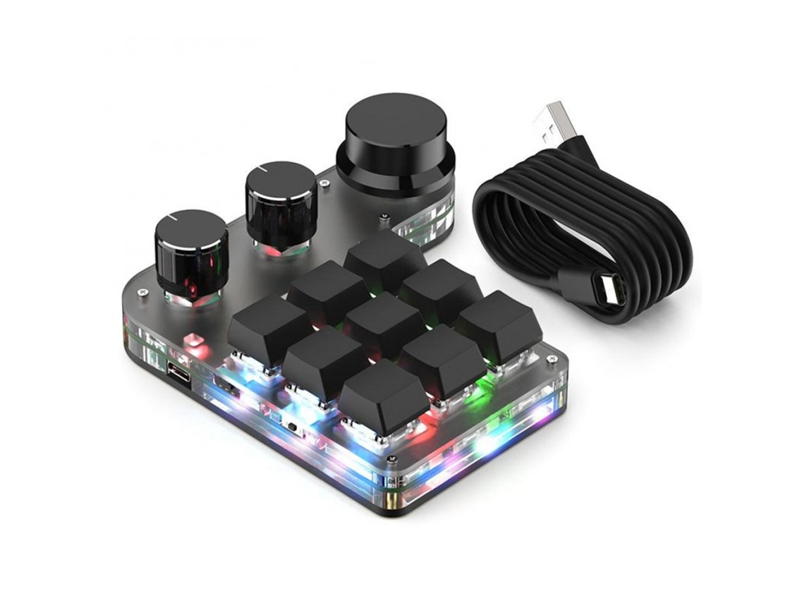 Usb Teclado Personalizado Botão de Volume Botão de Programação Macro Jogos Teclado Mecânico Sem Fio Preto com Fio Bluetooth