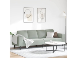 Vidaxl Sofá De Sala De Estar Cinzento-claro 250 X 77 X 76 Cm