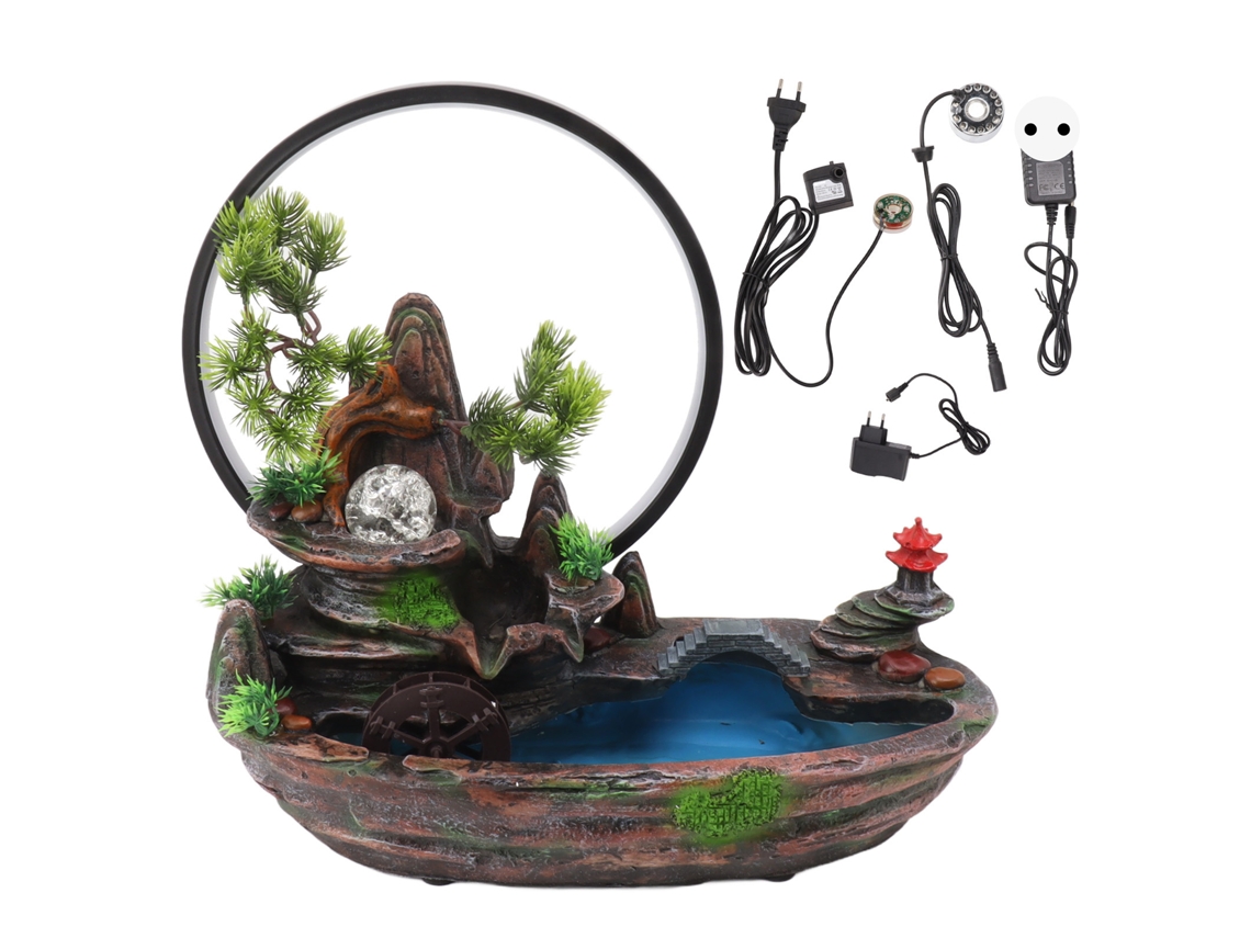 Fontana De Pedras Com Luz E Atomizador Laxiscreed Para Decoração De Interior E Exterior