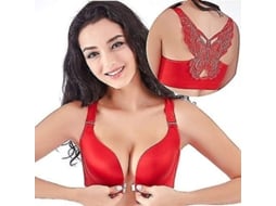2026 sujetador Comfort Rose Con Fecho Frontal, Design T back com Calcinha Floral, Sem Arame e Sem Costuras para Mulher