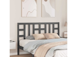 Vidaxl Cabeceira De Cama 146x4x100 Cm Pinho Maciço Cinzento