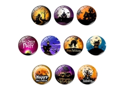 10Pcs Adesivo de Vidro Magnético de Halloween ALLINLESS