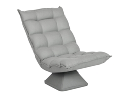 Cadeira De Chão Preguiçosa, Poltrona Reclinável, Poltrona Estofada De Design Com Encosto Ajustável E Giro De 360°