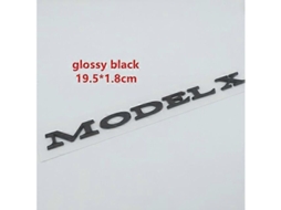 Adesivo De Emblema De Carro 3d Badge Sticker Cromado Para Veículos Model X Preto Brilhante