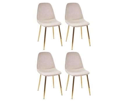 Conjunto de 4 Cadeiras de Design 'Royal' 86Cm Taupe Preço Paris PARIS PRIX