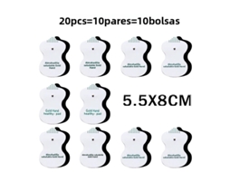 Adesivo de Gel Autoadesivo para Terapia de Massagem por Pulso Tens MDUG (5,5 X 8 Cm, 20 Unidades)