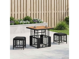 Vidaxl Conjunto De Jantar Para Jardim 3 Unid. Preto E Cinza