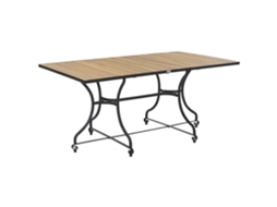 Mesa de Jardín BELIANI Lascari de Madera de Acacia Marrón 90x160x73