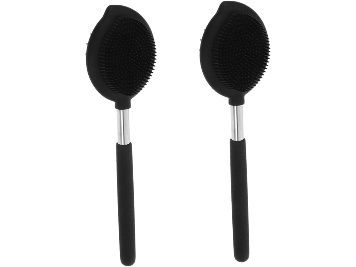 Lurelia Pack De 2 Escovas De Silicone Para Costas E Corpo, Silicone Macio, Cabo Longo E Pega Ergonómica, Uso Diário Essencial