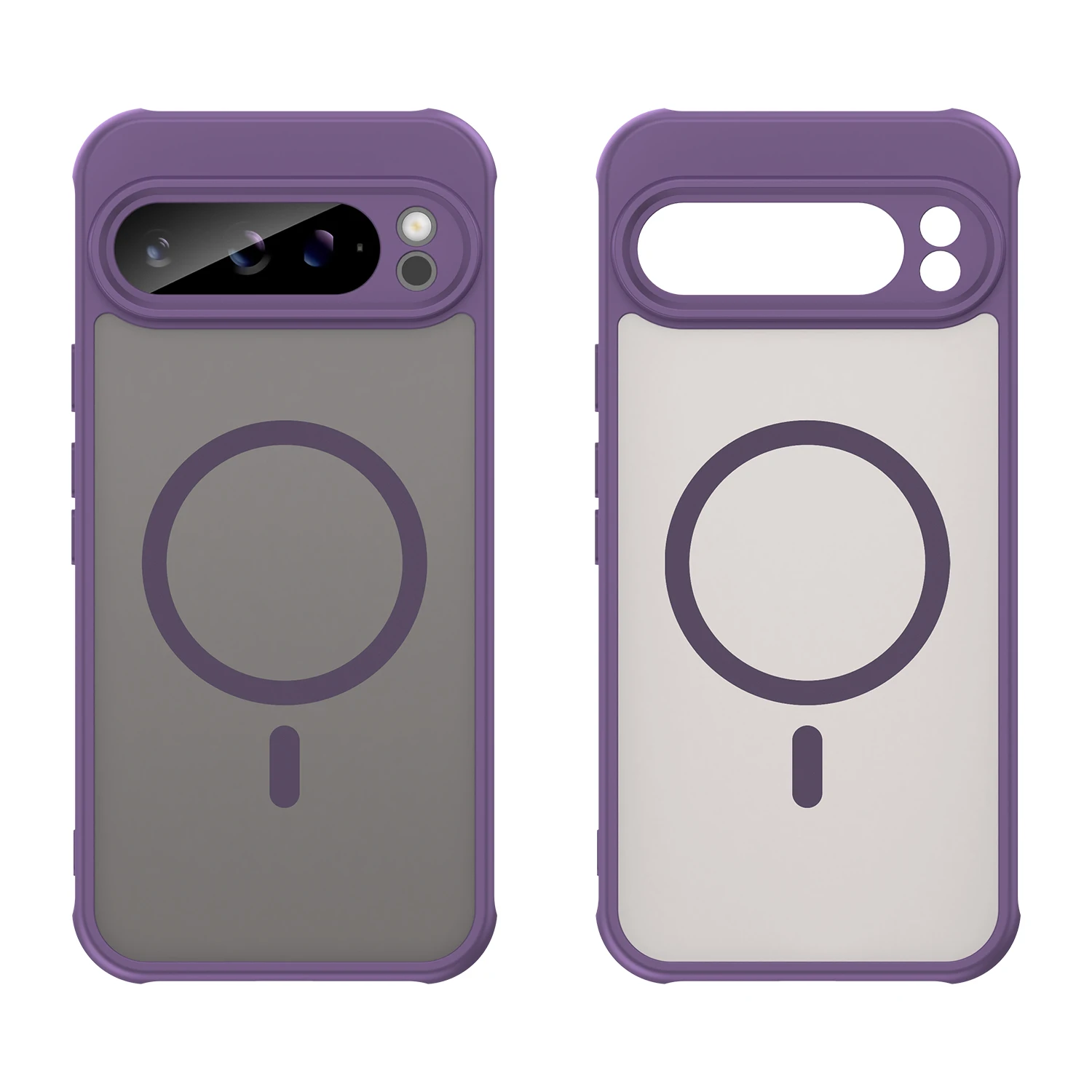 (roxo, Google Pixel 9) Capa De Celular Resistente A Impactos E Com Acabamento Fosco, Compatível Com Carregamento Sem Fio Magnético.