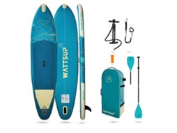 Prancha de SUP Insuflavel Wattsup Marlin 12'5 - 378x86x15cm Dropstitch - Inclui Remo, Leash, Bomba e Bolsa de Transporte