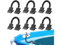 Kit de 6 Presilhas para Cobertura de Piscina Kit de Fixação para Cobertura Solar, Acessório para Pátio, Gramado, CHABERLU