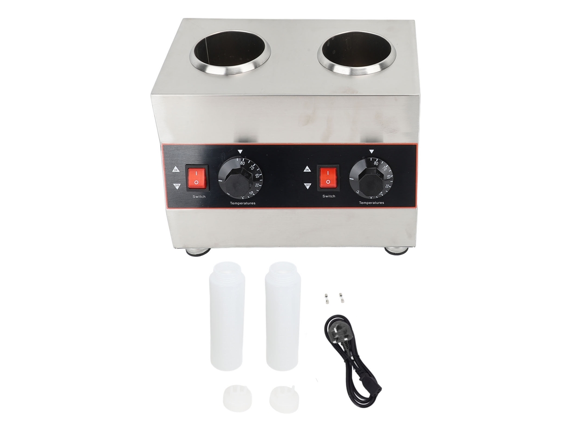 Garrafa Dupla 1300ml para molhos quentes e queijo nacho, 30-85°C, com pega, US 220v