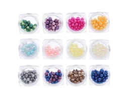 Decoração De Unhas Com Pérolas De Resina 12 Cores, Pedras Rhinestones 3d Para Manicure Diy, Acessório Charm