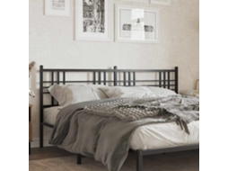 Vidaxl Cabeceira De Substituição 200 Cm Metal Preto
