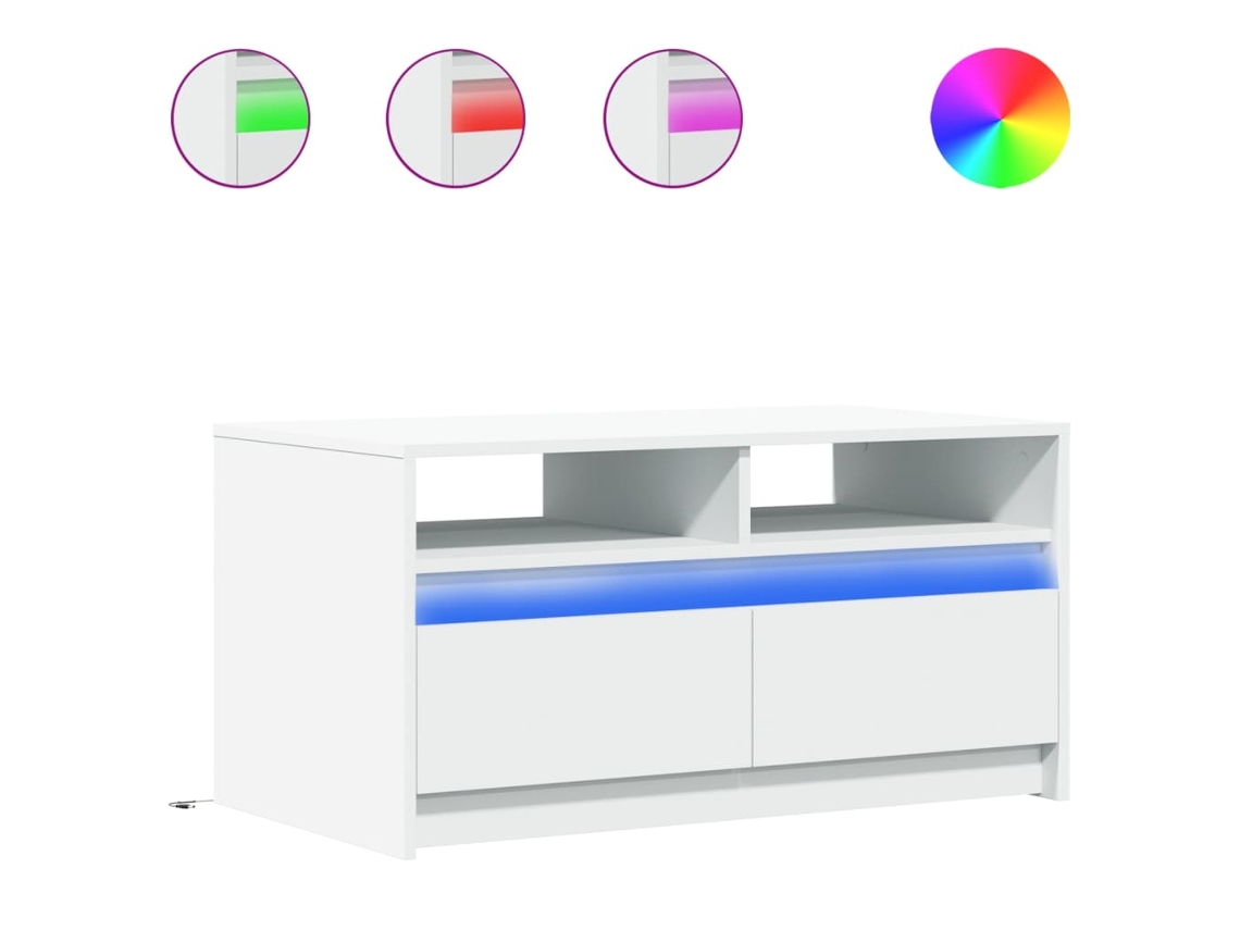 Mesa de Centro com Luzes Led Derivados de Madeira Branco MAISON EXCLUSIVE (não disponível)