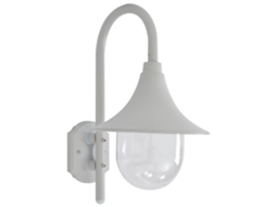 Vidaxl Candeeiro De Parede Para Jardim E27 42 Cm Alumínio Branco